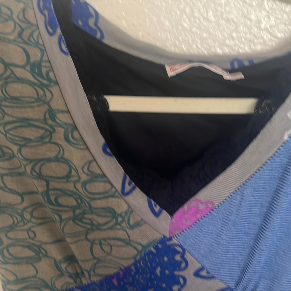 Contemporary dress, blue, black
